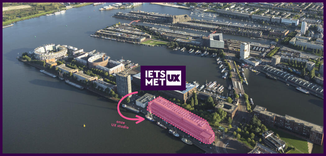 Foto van KNSM-eiland waar onze UX studio is